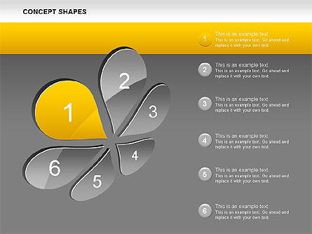 Petal Concept Shapes, Slide 11, 00519, Shapes — PoweredTemplate.com