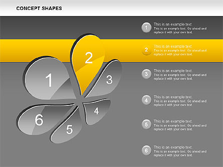 Petal Concept Shapes, Slide 12, 00519, Shapes — PoweredTemplate.com