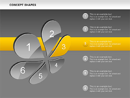 Petal Concept Shapes, Slide 13, 00519, Shapes — PoweredTemplate.com