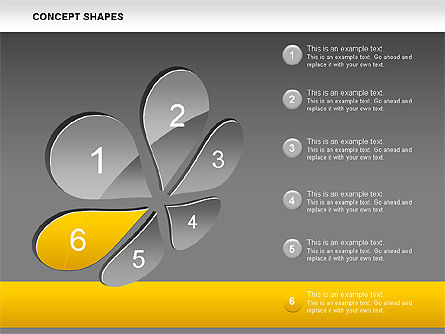 Petal Concept Shapes, Slide 16, 00519, Shapes — PoweredTemplate.com