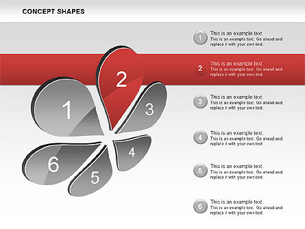 Petal Concept Shapes, Slide 2, 00519, Shapes — PoweredTemplate.com