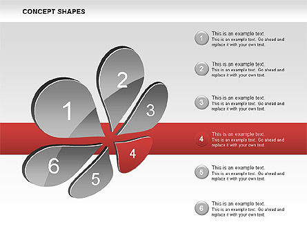 Petal Concept Shapes, Slide 4, 00519, Shapes — PoweredTemplate.com
