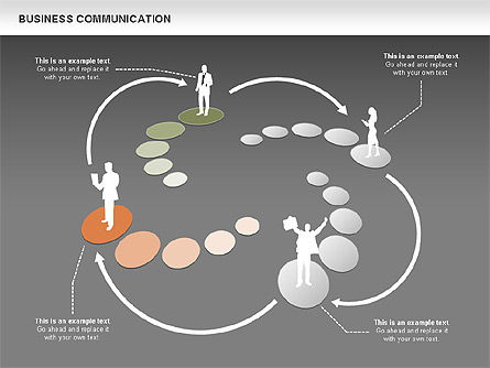 Business Communications, Slide 11, 00521, Process Diagrams — PoweredTemplate.com