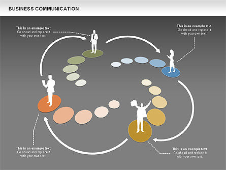 Business Communications, Slide 13, 00521, Process Diagrams — PoweredTemplate.com