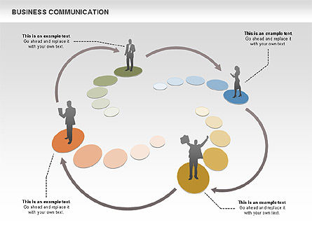 Komunikasi Bisnis, Slide 5, 00521, Diagram Proses — PoweredTemplate.com