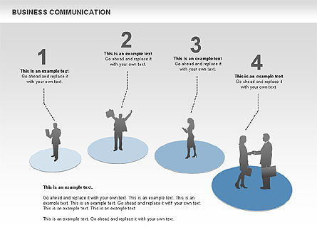 Komunikasi Bisnis, Slide 8, 00521, Diagram Proses — PoweredTemplate.com
