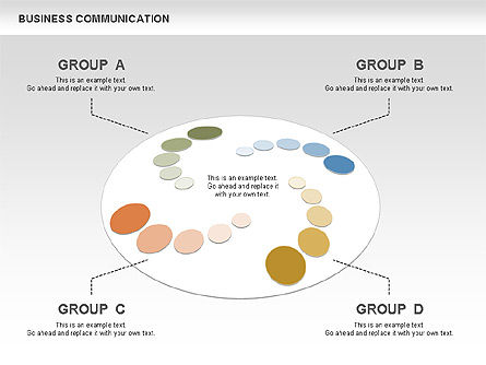 Komunikasi Bisnis, Slide 9, 00521, Diagram Proses — PoweredTemplate.com