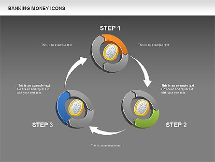 Financiële cyclusdiagram, Dia 13, 00522, Cirkeldiagram — PoweredTemplate.com