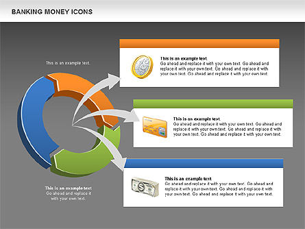Diagrama do ciclo financeiro, Deslizar 14, 00522, Gráficos circulares — PoweredTemplate.com