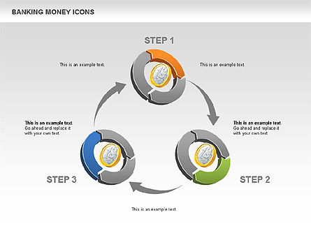 Diagrama do ciclo financeiro, Deslizar 8, 00522, Gráficos circulares — PoweredTemplate.com
