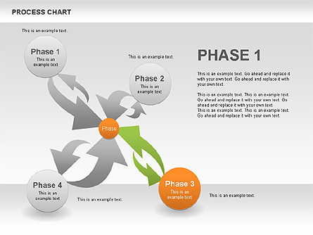 プロセスチャートツールボックス, スライド 4, 00523, プロセス図 — PoweredTemplate.com