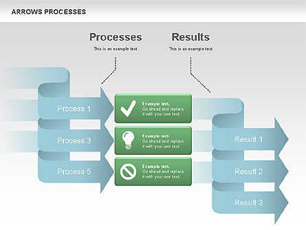 Processes with Cascade Arrows Toolbox, Slide 15, 00526, Process Diagrams — PoweredTemplate.com