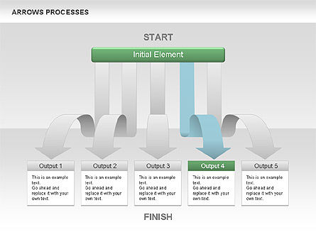 Processes with Cascade Arrows Toolbox, Slide 5, 00526, Process Diagrams — PoweredTemplate.com
