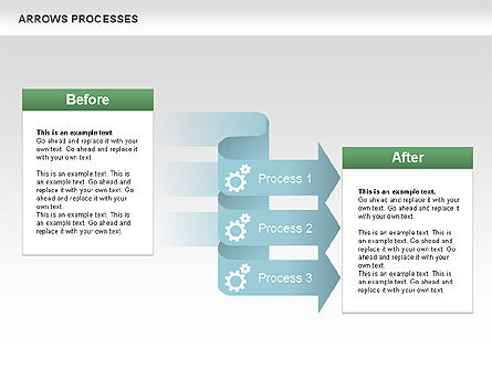Processes with Cascade Arrows Toolbox, Slide 7, 00526, Process Diagrams — PoweredTemplate.com