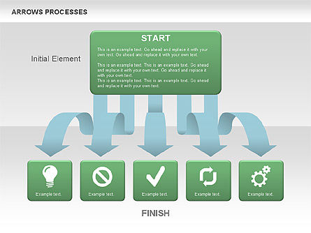 Processes with Cascade Arrows Toolbox, Slide 8, 00526, Process Diagrams — PoweredTemplate.com