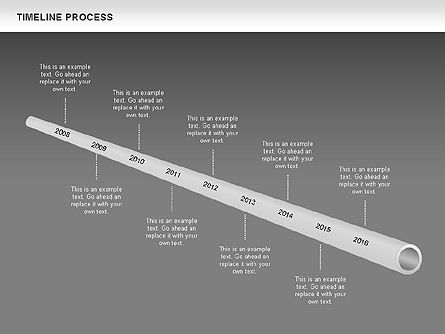 Tube-Timeline-Prozess-Toolbox, Folie 12, 00527, Timelines & Calendars — PoweredTemplate.com