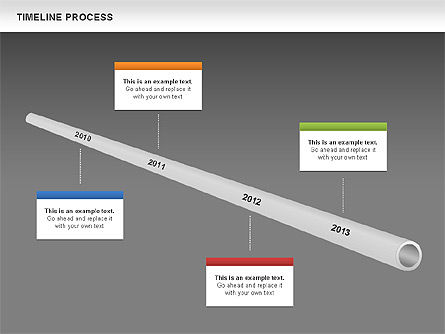 Caja de herramientas de proceso de tiempo de tubo, Diapositiva 13, 00527, Timelines & Calendars — PoweredTemplate.com