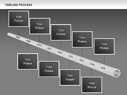 Tube-Timeline-Prozess-Toolbox, Folie 14, 00527, Timelines & Calendars — PoweredTemplate.com