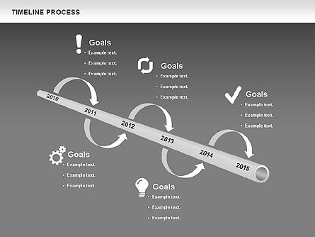 Caja de herramientas de proceso de tiempo de tubo, Diapositiva 15, 00527, Timelines & Calendars — PoweredTemplate.com