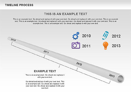 Caja de herramientas de proceso de tiempo de tubo, Diapositiva 2, 00527, Timelines & Calendars — PoweredTemplate.com