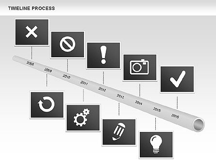 Strumenti processo temporale tubo, Slide 5, 00527, Timelines & Calendars — PoweredTemplate.com