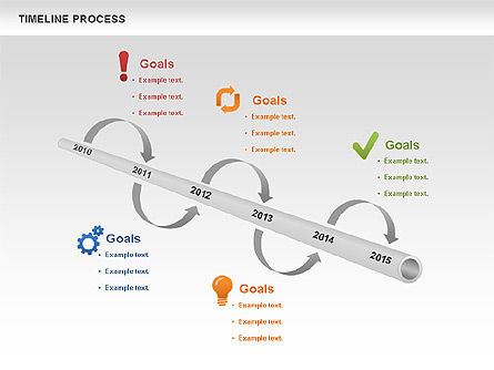 Caja de herramientas de proceso de tiempo de tubo, Diapositiva 8, 00527, Timelines & Calendars — PoweredTemplate.com