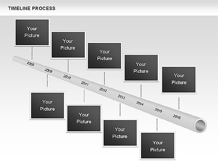 Tube-Timeline-Prozess-Toolbox, Folie 9, 00527, Timelines & Calendars — PoweredTemplate.com