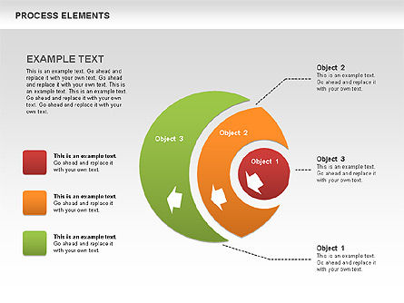 Collection des formes des étapes de processus, Diapositive 12, 00528, Schémas de procédés — PoweredTemplate.com