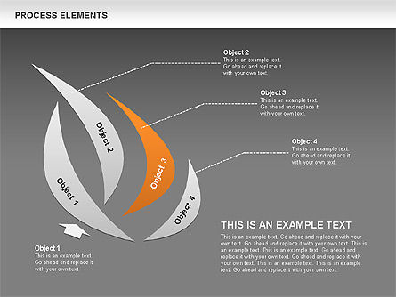 Collection des formes des étapes de processus, Diapositive 13, 00528, Schémas de procédés — PoweredTemplate.com