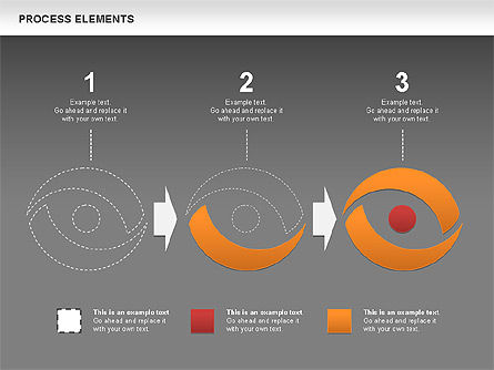 Collection des formes des étapes de processus, Diapositive 15, 00528, Schémas de procédés — PoweredTemplate.com