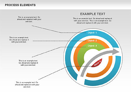 Collection des formes des étapes de processus, Diapositive 2, 00528, Schémas de procédés — PoweredTemplate.com