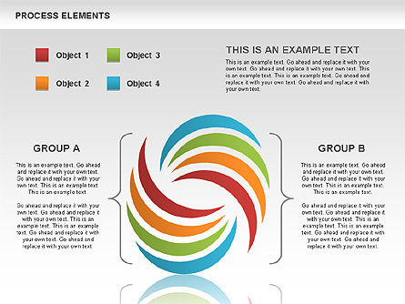 Colecciones de Formas de Proceso, Diapositiva 5, 00528, Diagramas de proceso — PoweredTemplate.com