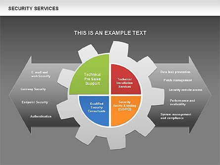 Diagrama de servicios de seguridad, Diapositiva 12, 00530, Diagramas de proceso — PoweredTemplate.com