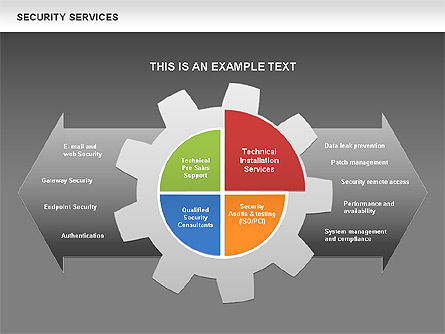 Diagrama de servicios de seguridad, Diapositiva 13, 00530, Diagramas de proceso — PoweredTemplate.com