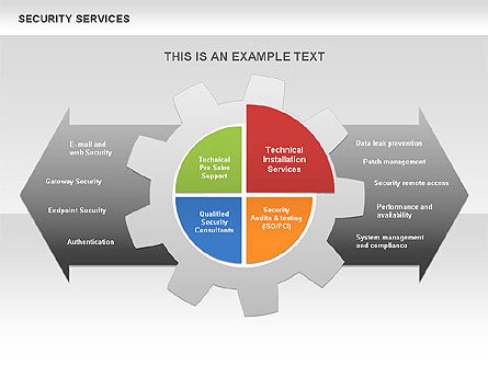 Diagrama de servicios de seguridad, Diapositiva 3, 00530, Diagramas de proceso — PoweredTemplate.com