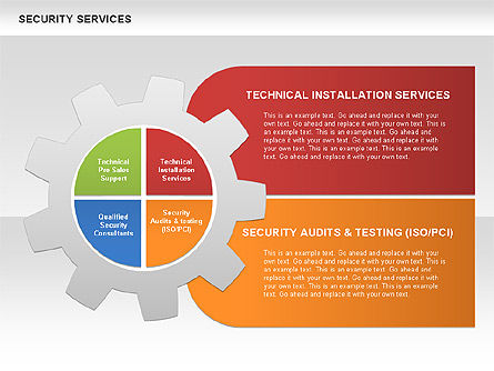 Diagrama de servicios de seguridad, Diapositiva 7, 00530, Diagramas de proceso — PoweredTemplate.com