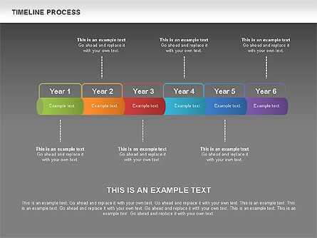 Caja de herramientas de proceso de la línea de tiempo, Diapositiva 12, 00531, Timelines & Calendars — PoweredTemplate.com