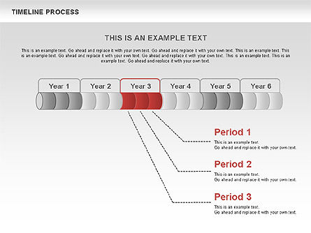 Timeline-Prozess-Toolbox, Folie 6, 00531, Timelines & Calendars — PoweredTemplate.com
