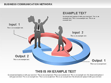 Business Communications Network, Slide 3, 00536, Process Diagrams — PoweredTemplate.com