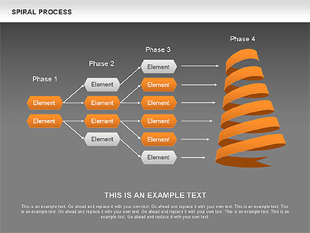 Diagrama de proceso en espiral, Diapositiva 15, 00537, Diagramas de proceso — PoweredTemplate.com