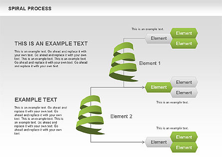 Spiral Process Diagram, Slide 2, 00537, Process Diagrams — PoweredTemplate.com