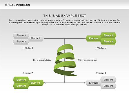 Diagrama de proceso en espiral, Diapositiva 3, 00537, Diagramas de proceso — PoweredTemplate.com