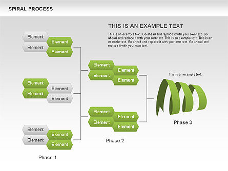 Diagrama de proceso en espiral, Diapositiva 4, 00537, Diagramas de proceso — PoweredTemplate.com