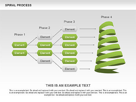 Diagrama de proceso en espiral, Diapositiva 5, 00537, Diagramas de proceso — PoweredTemplate.com