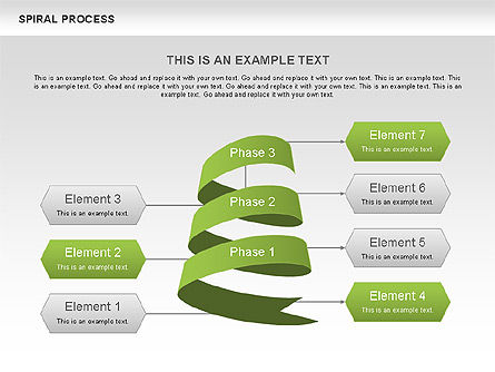 Diagrama de proceso en espiral, Diapositiva 8, 00537, Diagramas de proceso — PoweredTemplate.com