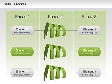 Schéma de processus en spirale, Diapositive 9, 00537, Schémas de procédés — PoweredTemplate.com