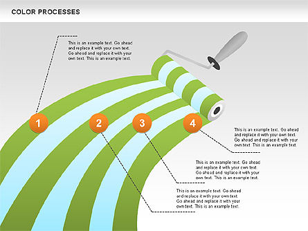 カラープロセス図, スライド 3, 00540, プロセス図 — PoweredTemplate.com