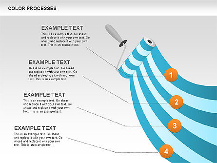 Schéma de processus couleur, Diapositive 4, 00540, Schémas de procédés — PoweredTemplate.com