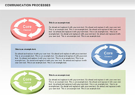 통신주기 프로세스 다이어그램, 슬라이드 11, 00541, 프로세스 도표 — PoweredTemplate.com