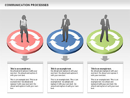 Schéma de processus du cycle de communication, Diapositive 7, 00541, Schémas de procédés — PoweredTemplate.com